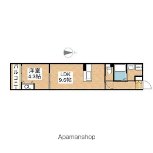 グランテラス今池【4階】の間取り