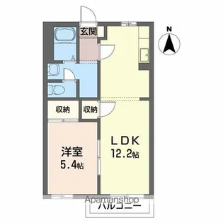 はぴねすB【2階】の間取り