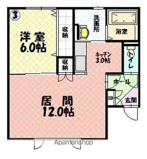 グランビュー神楽【1階】の間取り