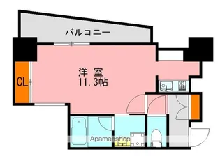 アソシアグロッツォ天神ミッドシティ【7階】の間取り