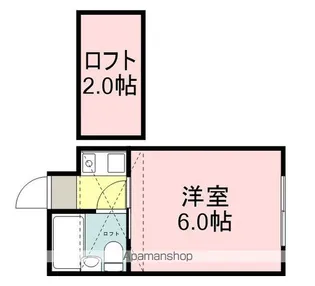 ベルシティ米ヶ袋【206号室】の間取り