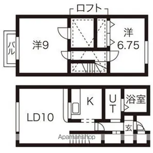 RISE(ライズ)B【1階】の間取り