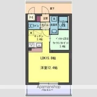 コルトーナ壱番館【308号室】の間取り