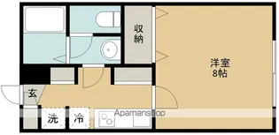 アクティブパレス川内【1-B号室】の間取り