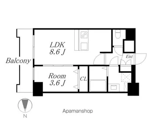 プレサンス高畑ルミア【13階】の間取り
