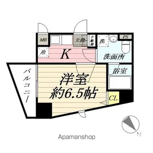 クレイシア横浜NORTH【5階】の間取り