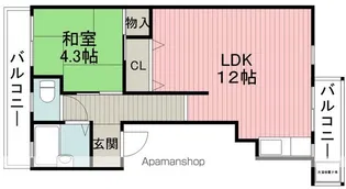 眞鍋マンション【3階】の間取り