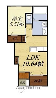 AFC RESIDENCE 中泉【1階】の間取り