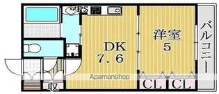 アドニス・アビコ【6階】の間取り