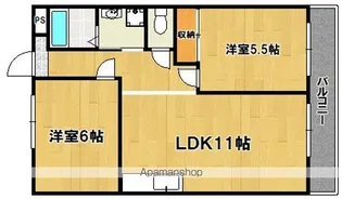 第1盛運マンション【C-2号室】の間取り