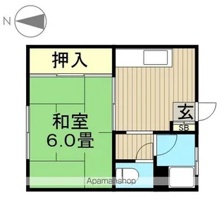 カーサ市川【105号室】の間取り