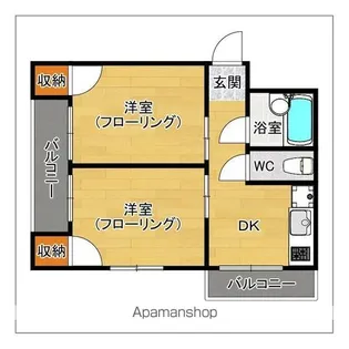 スウィートネスコート姪浜【201号室】の間取り
