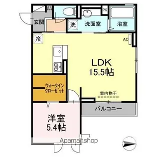 フェリシアス松原【3階】の間取り