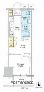 プラウドフラット四谷三丁目【4階】の間取り