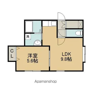 アルファステージ・ニコ【101号室】の間取り