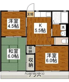 レジデンス東條A【102号室】の間取り