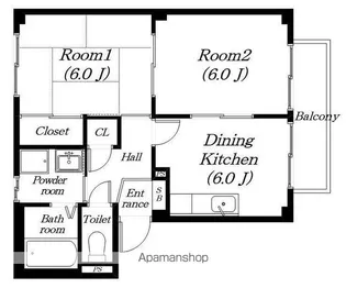 ハイツカーム【202号室】の間取り