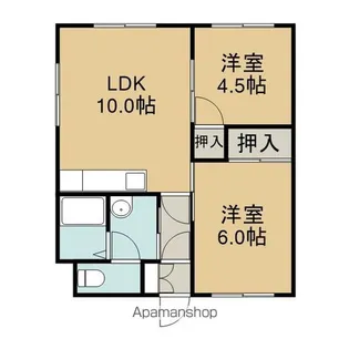 ひのまるマンション【2-1号室】の間取り