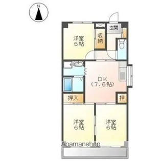 岡田マンション【3階】の間取り