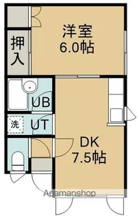 コーポ金沢【202号室】の間取り