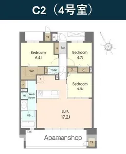 S-RESIDENCE愛宕SOUTH【4階】の間取り