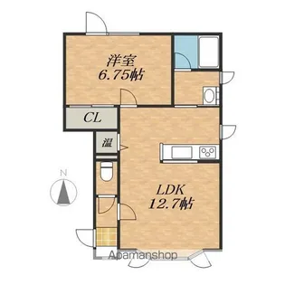 YUTORIRO弥生【1階】の間取り