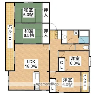 バローネ神沢【4階】の間取り