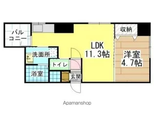 ブリッジサイド43【305号室】の間取り
