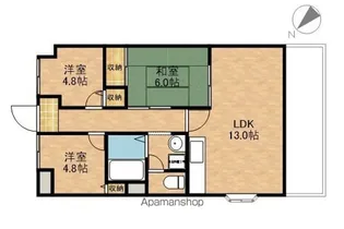 グランドコペー【205号室】の間取り