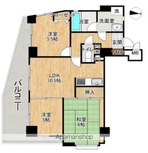 ライオンズマンション千葉東【11階】の間取り