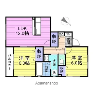 サンリッチA【1階】の間取り