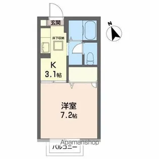 エレンシア古坦【1階】の間取り