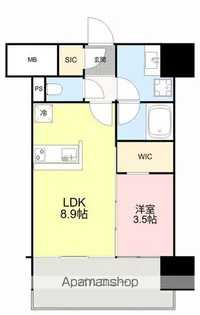 デュオフラッツ仙台木町通リネア【3階】の間取り