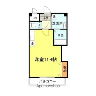 ペルソナ新下関【413号室】の間取り