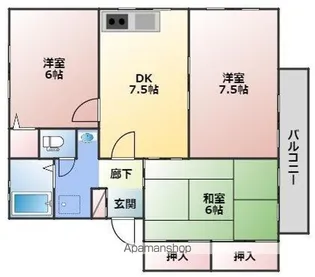 ハイムM2【B201号室】の間取り