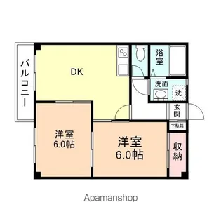 コーポ潮風【203号室】の間取り