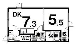 プレジデント浪花【101号室】の間取り