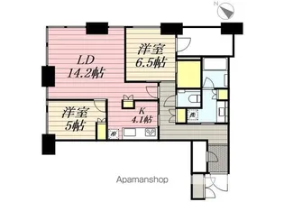 Dマークス西新宿タワー【23階】の間取り