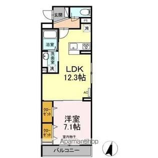 東京都中野区上鷺宮3丁目【アパート】の間取り