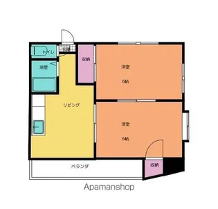 第21杉フラット【4階】の間取り