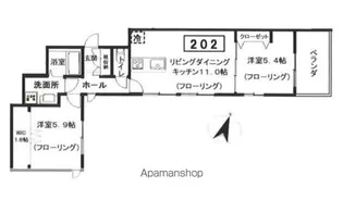クラインヴァルト駒沢【2階】の間取り