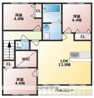 フォンターナ【2階】の間取り