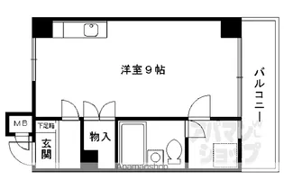 グラシィオ四条堀川【505号室】の間取り