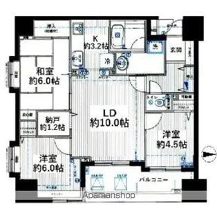 セザールプラザ錦糸町【6階】の間取り