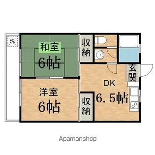 ハイネス車【203号室】の間取り