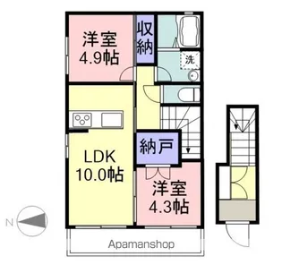 J・I 1【201号室】の間取り