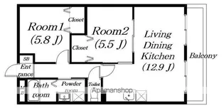 クレーデレSK【207号室】の間取り