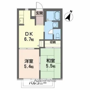 ディアスFA【103号室】の間取り