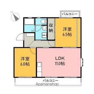 モイスンフジ【401号室】の間取り