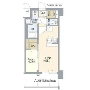 エスプレイス名古屋神宮前【8階】の間取り